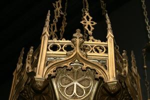 Sanctuary Measures Are Without Chain style Gothic en Brass / Bronze , France 19th century