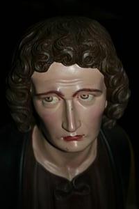 St. Johannes Statue style Gothic en wood polychrome, Dutch 19th century