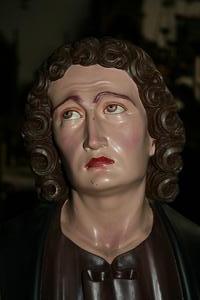 St. Johannes Statue style Gothic en wood polychrome, Dutch 19th century