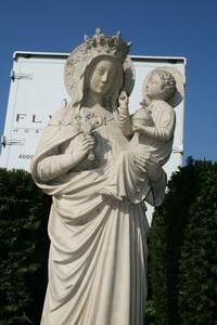 St Mary Statue style gothic en SANDSTONE , Belgium 19th century