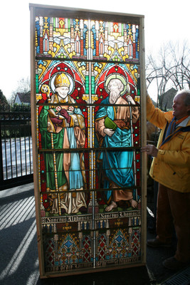 Stained Glass Window style GOTHIC en GLASS , ENGLAND 19TH CENTURY