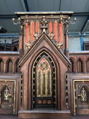 Altar style Gothic - style en Oak wood, France 19th century ( anno 1875 )