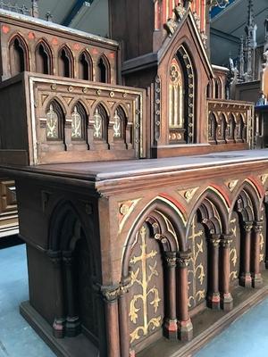 Altar style Gothic - style en Oak wood, France 19th century ( anno 1875 )