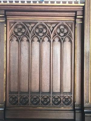 Altar style Gothic - style en Oak wood, Belgium 19th century ( anno 1875 )