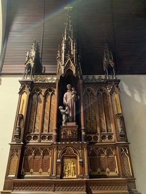 Altar style Gothic - style en wood oak, Belgium 19th century