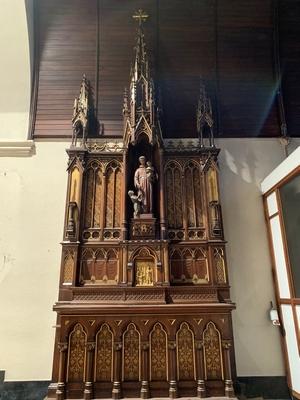 Altar style Gothic - style en wood oak, Belgium 19th century