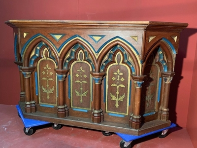 Altar style Gothic - style en Oak wood, France 19th century ( anno 1870 )