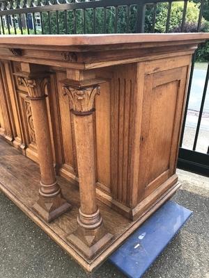 Altar style Gothic - style en Oak wood, Belgium 19th century ( anno 1875 )