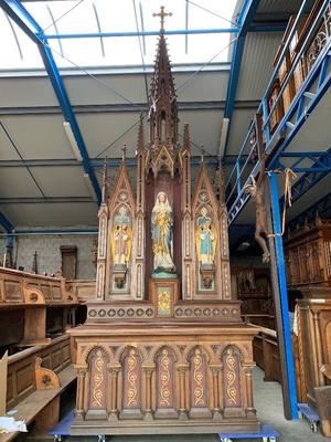 Altar style Gothic - style en Oak wood, France 19 th century ( Anno 1875 )