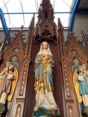 Altar style Gothic - style en Oak wood, France 19 th century ( Anno 1875 )