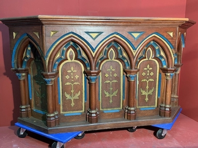 Altar style Gothic - style en Oak wood, France 19th century ( anno 1870 )