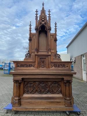 Altar style Gothic - Style en Oak Wood, BELGIUM 19 th century ( Anno 1865 )