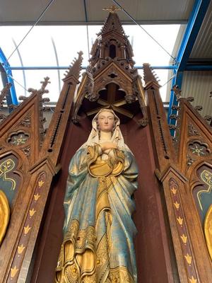 Altar style Gothic - style en Oak wood, France 19 th century ( Anno 1875 )