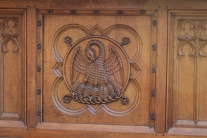 Altar style Gothic - style en WOOD OAK, Belgium 19th century