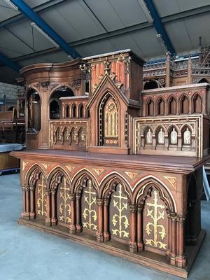 Altar style Gothic - style en Oak wood, France 19th century ( anno 1875 )