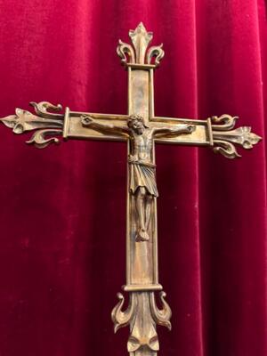 Altar - Cross style Gothic - Style en Bronze, Belgium  19 th century ( Anno 1885 )