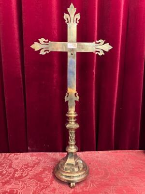 Altar - Cross style Gothic - Style en Bronze, Belgium  19 th century ( Anno 1885 )