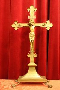 Altar - Cross style Gothic - style en Full Bronze, France 19th century