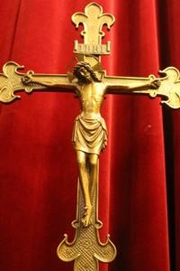 Altar - Cross style Gothic - style en Full Bronze, France 19th century