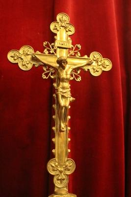 Altar - Cross style Gothic - style en Bronze / Gilt, France 19th century