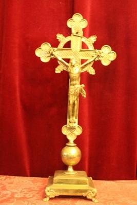 Altar - Cross style Gothic - style en Bronze / Gilt, France 19th century