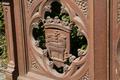 Altar Front style Gothic - style en Oak wood, belgium 19th century ( anno 1875 )