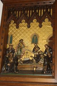 Altar Measures Without Steps. style Gothic - style en wood oak, 19th century