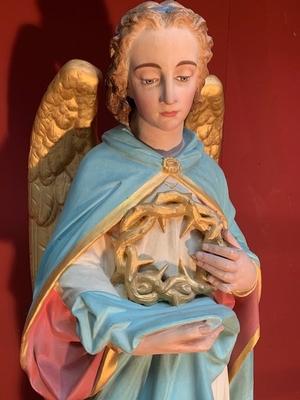 Angel style Gothic - style en Terra-Cotta polychrome, France 19th century ( anno 1890 )