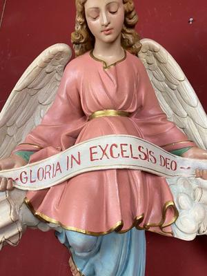 Angel style Gothic - Style en Plaster polychrome, Belgium 19th century