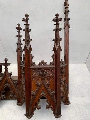 Architectural Element Eusebius Church Arnhem style Gothic - style en Oak wood, Arnhem Dutch 19th century ( anno 1875 )