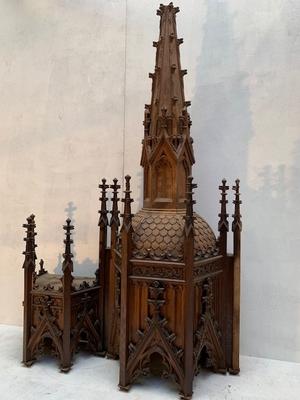 Architectural Element Eusebius Church Arnhem style Gothic - style en Oak wood, Arnhem Dutch 19th century ( anno 1875 )