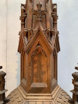 Architectural Element Eusebius Church Arnhem style Gothic - style en Oak wood, Arnhem Dutch 19th century ( anno 1875 )