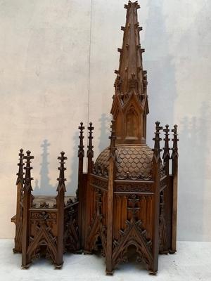 Architectural Element Eusebius Church Arnhem style Gothic - style en Oak wood, Arnhem Dutch 19th century ( anno 1875 )