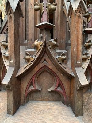 Baptismal Font Top Some Restauration Needed style Gothic - style en FULLY HAND-CARVED WOOD, The Netherlands 19th century ( anno 1870 )