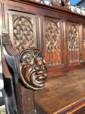 Bench  style Gothic - Style en Wood, France 19 th century
