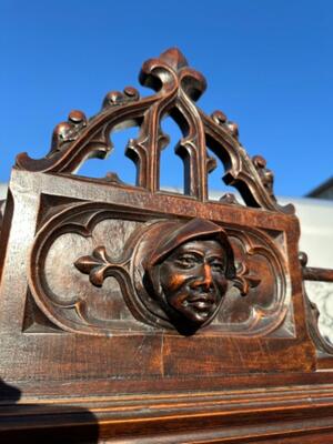 Bench  style Gothic - Style en Wood, France 19 th century