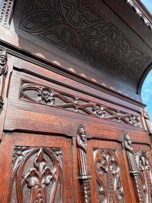 Bishop Seat style Gothic - Style en Oak wood, France 19 th century