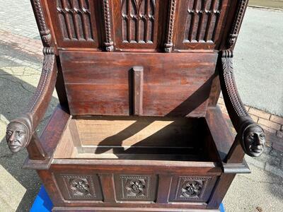 Bishop Seat style Gothic - Style en Oak wood, France 19 th century
