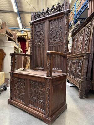 Bishop Seat style Gothic - Style en Oak wood, France 19 th century