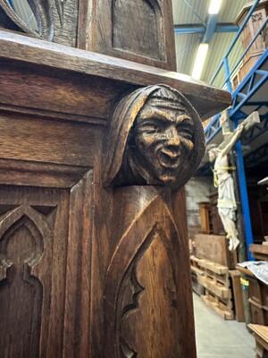 Bishop Seat style Gothic - Style en Oak wood, France 19 th century