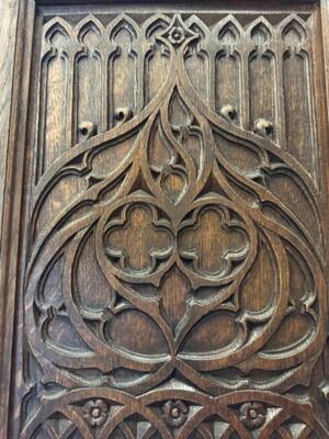 Bishop Seat style Gothic - Style en Oak wood, France 19 th century