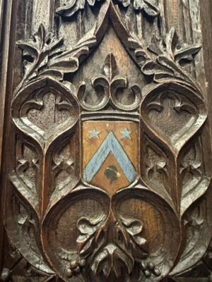 Bishop Seat. style Gothic - Style en Oak wood, France 19 th century