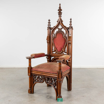 Bishop Seat style Gothic - Style en Oak Wood , Belgium  19 th century ( Anno 1875 )