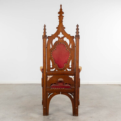 Bishop Seat style Gothic - Style en Oak Wood , Belgium  19 th century ( Anno 1875 )