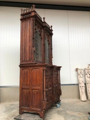 Bookcase  style Gothic - style France 19th century