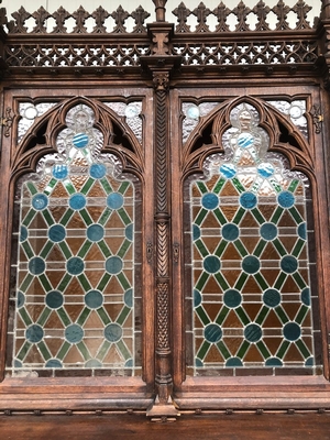 Bookcase  style Gothic - style France 19th century