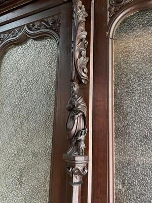 Cabinet  style Gothic - Style en Wood / Glass, France 19 th century