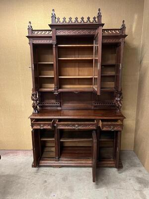 Cabinet  style Gothic - Style France 19 th century