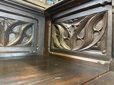 Cabinet style Gothic Style  en Wood , France 19th Century