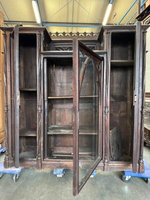 Cabinet style Gothic Style  en Wood , France 19th Century